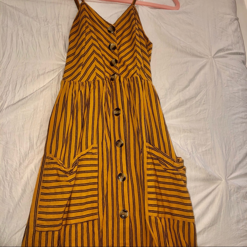 Cute orange and black stripped dress